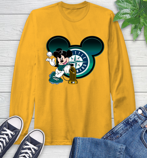 MLB San Francisco Giants The Commissioner's Trophy Mickey Mouse Disney Long Sleeve T-Shirt 3