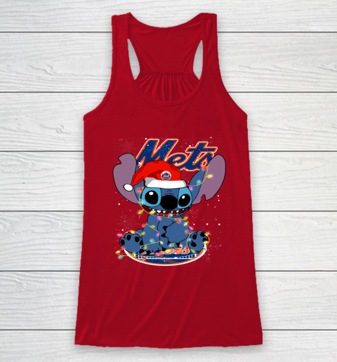 New York Mets MLB noel stitch Baseball Christmas Racerback Tank 4