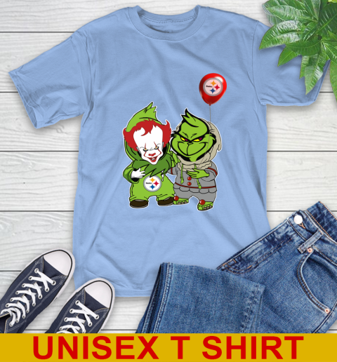 Pittsburgh Steelers Baby Pennywise Grinch Christmas NFL Football T-Shirt 11