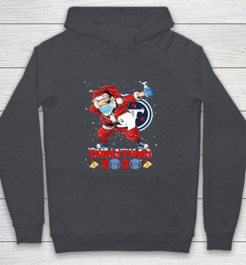 Tennessee Titans Funny Santa Claus Dabbing Christmas 2020 NFL Youth Hoodie 5