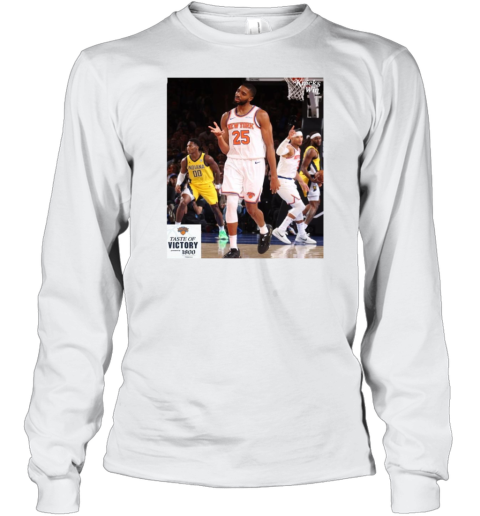 New York Knicks Mikal Bridges #25 Taste Of Victory Poster Long Sleeve T-Shirt