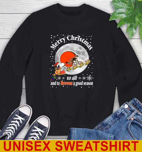 Cleveland Browns Merry Christmas To All And To Browns A Good Season NFL Football Sports Sweatshirt