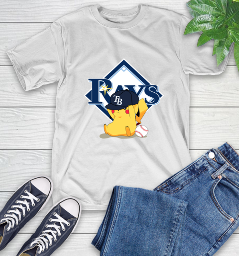 MLB Pikachu Baseball Sports Tampa Bay Rays T-Shirt