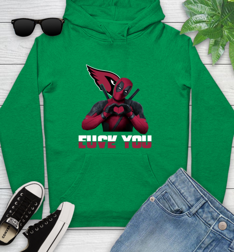 NHL Arizona Cardinals Deadpool Love You Fuck You Football Sports Youth Hoodie 9