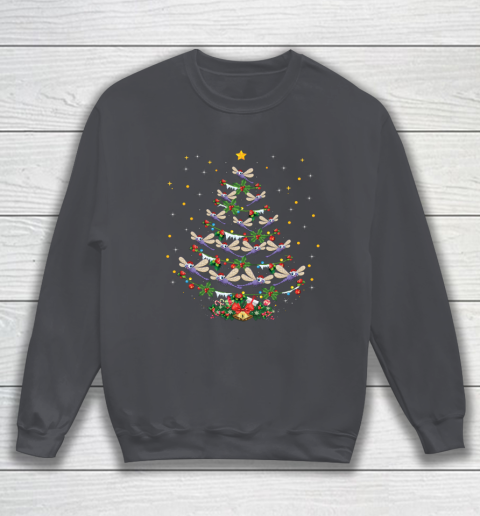 Dragonfly Christmas Tree Santa Dragonfly Bird Xmas Gift Sweatshirt 4