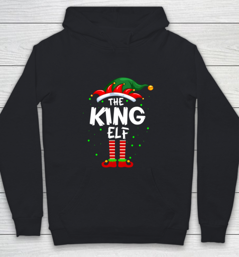 King Elf Family Matching Group Gifts Funny Christmas Pajama Youth Hoodie