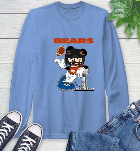 NFL Chicago Bears Mickey Mouse Disney Super Bowl Football T Shirt Long Sleeve T-Shirt 11