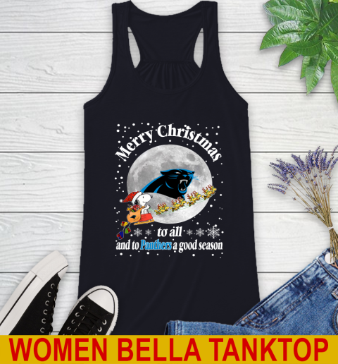 Carolina Panthers Merry Christmas To All And To Panthers A Good Season NFL Football Sports Racerback Tank 8