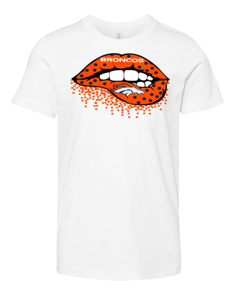 Denver Broncos Lips Inspired Premium Youth T-shirt