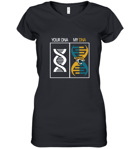 My DNA Is The Jacksonville Jaguars Football NFL Women's V-Neck T-Shirt
