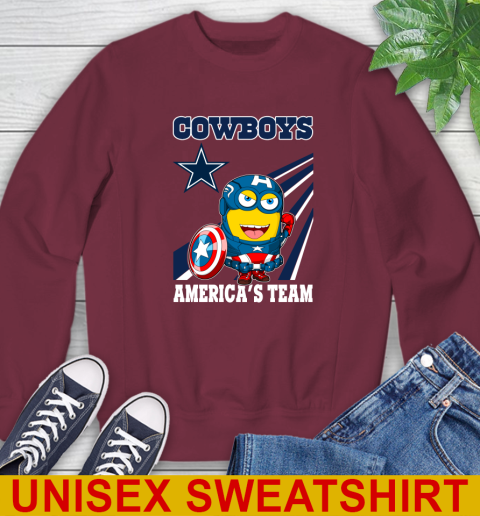 NFL Football Dallas Cowboys Captain America Marvel Avengers Minion Shirt Sweatshirt 6