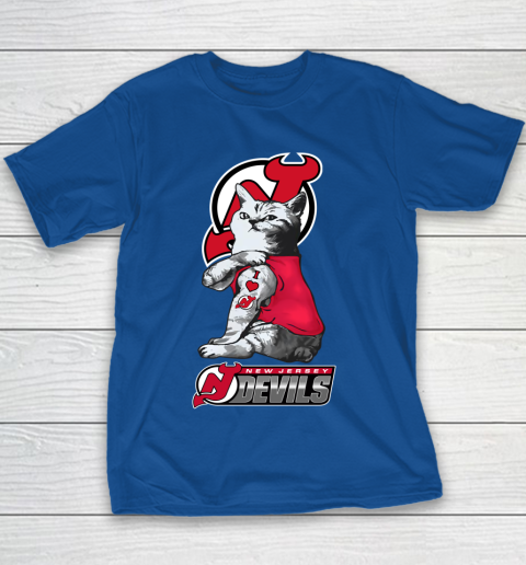 NHL My Cat Loves New Jersey Devils Hockey Youth T-Shirt 6