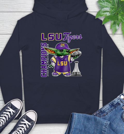 Baby Yoda LSU Tigers Champion Shirt 16
