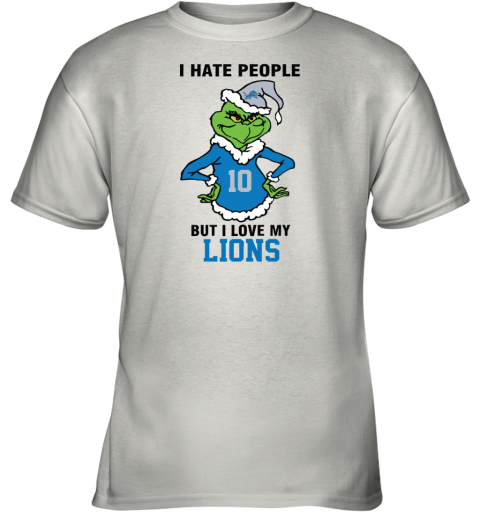 I Hate People But I Love My Lions Detroit Lions NFL Teams Youth T-Shirt