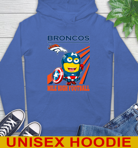 NFL Football Denver Broncos Captain America Marvel Avengers Minion Shirt Hoodie 9