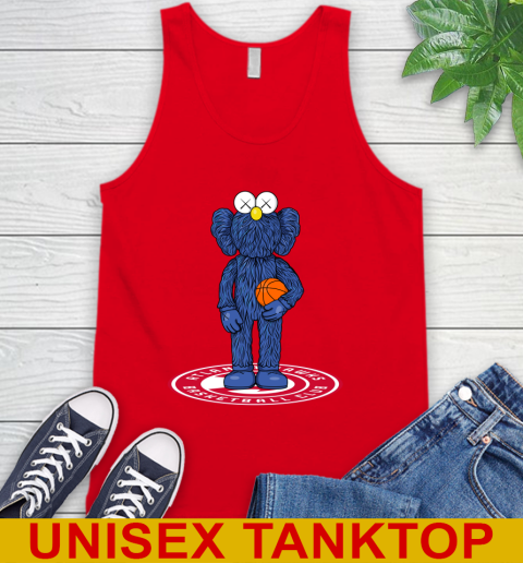 NBA Basketball Atlanta Hawks Kaws Bff Blue Figure Shirt Tank Top 6
