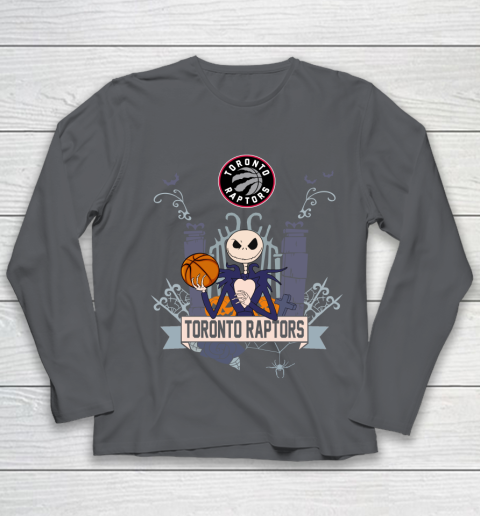 NBA Toronto Raptors Basketball Jack Skellington Halloween Youth Long Sleeve 6