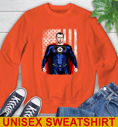 NHL Hockey Winnipeg Jets Superman DC Shirt Sweatshirt 3