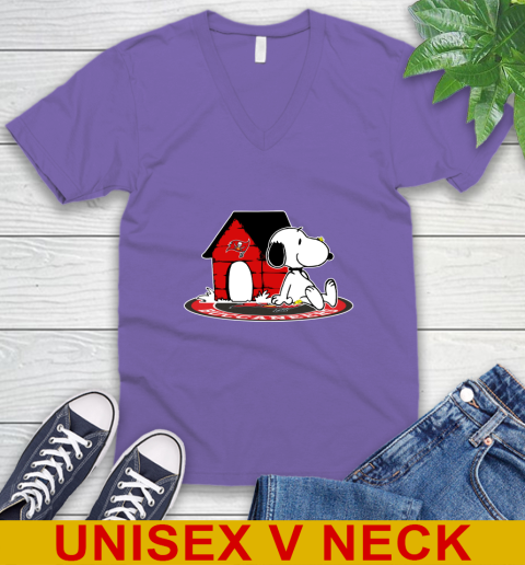 NFL Football Tampa Bay Buccaneers Snoopy The Peanuts Movie Shirt V-Neck T-Shirt 9