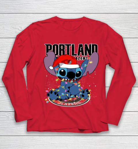 Portland Trail Blazers NBA noel stitch Basketball Christmas Youth Long Sleeve 7