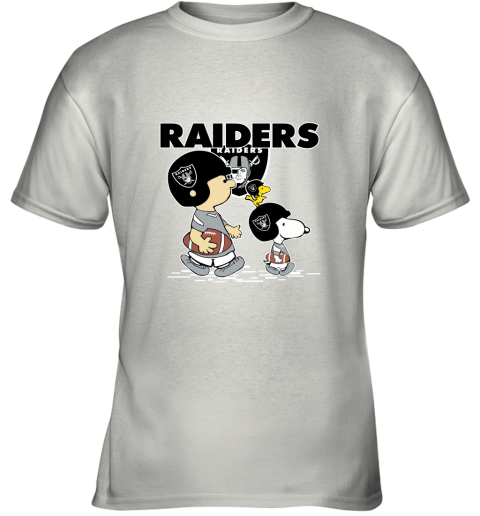 Oakland Raiders Let's Play Football Together Snoopy NFL Youth T-Shirt