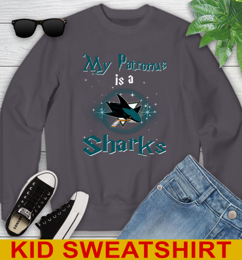 NHL Hockey Harry Potter My Patronus Is A San Jose Sharks Youth Sweatshirt 5