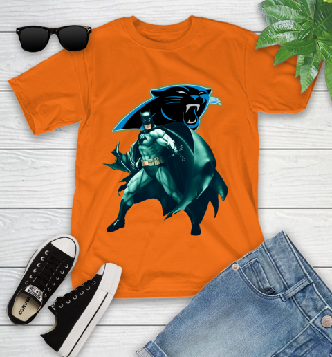 NFL Batman Football Sports Carolina Panthers Youth T-Shirt 7