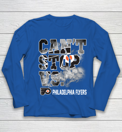 NHL Philadelphia Flyers Hockey Can't Stop Vs Youth Long Sleeve 7