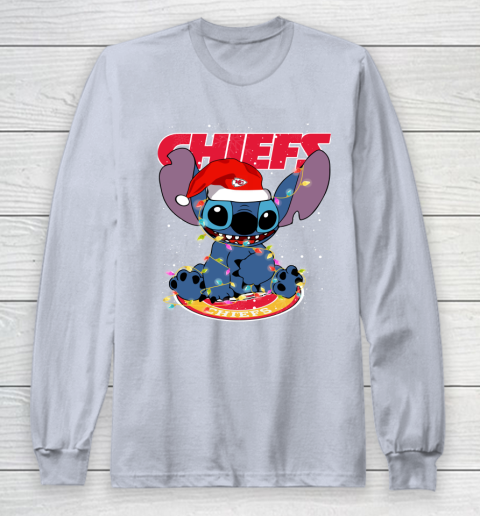 Kansas City Chiefs NFL Football noel stitch Christmas Long Sleeve T-Shirt 4
