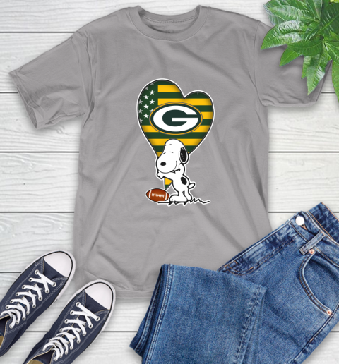 Green Bay Packers NFL Football The Peanuts Movie Adorable Snoopy T-Shirt 6