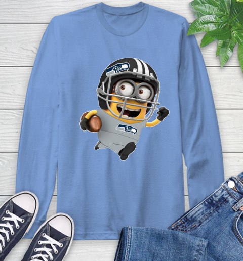 NFL Seattle Seahawks Minions Disney Football Sports Long Sleeve T-Shirt 11