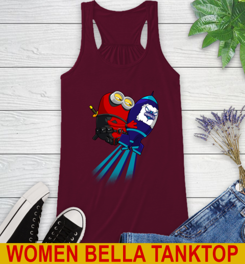NBA Basketball Charlotte Hornets Deadpool Minion Marvel Shirt Racerback Tank 2