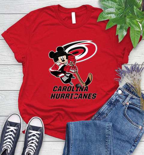 NHL Carolina Hurricanes Mickey Mouse Disney Hockey T Shirt Women's T-Shirt 9