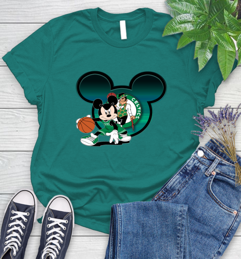 NBA Boston Celtics Mickey Mouse Disney Basketball Women's T-Shirt 12
