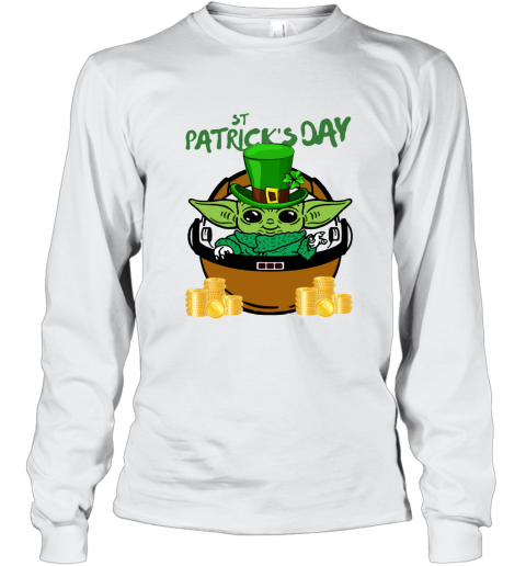 Baby Yoda St. Patrick's Day Outfit Long Sleeve T-Shirt
