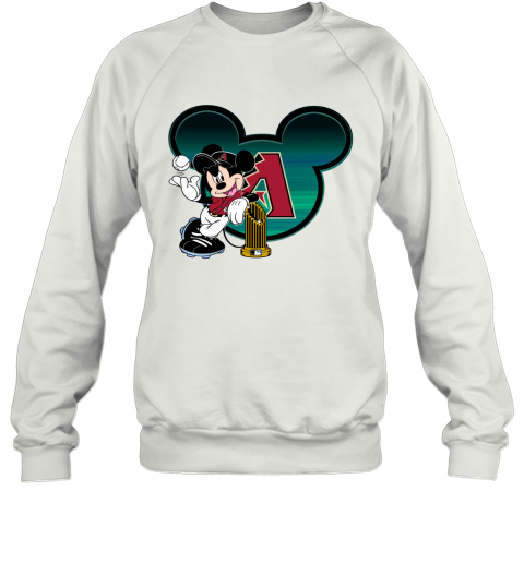 MLB Arizona Diamondbacks The Commissioner's Trophy Mickey Mouse Disney Baseball T Shirt EsX9I80puEl sweatshirt 35 95 151514 front white
