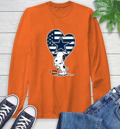 Dallas Cowboys NFL Football The Peanuts Movie Adorable Snoopy Long Sleeve T-Shirt 5