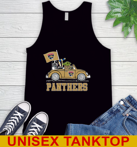 NHL Hockey Florida Panthers Darth Vader Baby Yoda Driving Star Wars Shirt Tank Top 2