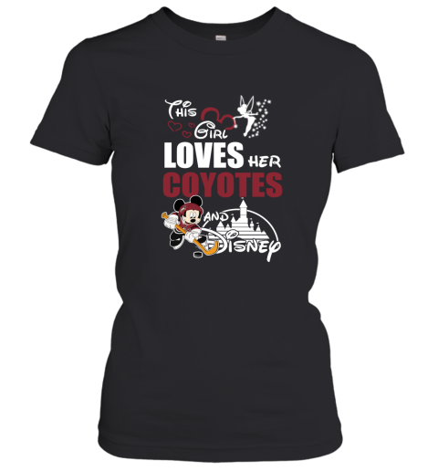 This Girl Love Her Arizona Coyotes And Mickey Disney Women's T-Shirt