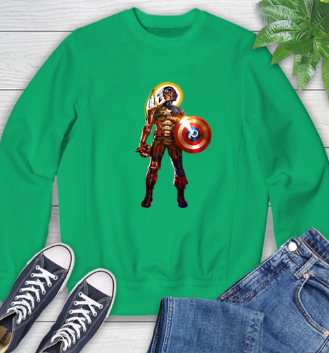 NFL Captain America Marvel Avengers Endgame Football Sports Washington Redskins Sweatshirt 6