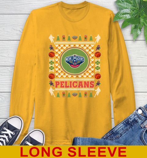 New Orleans Pelicans Merry Christmas NBA Basketball Loyal Fan Long Sleeve T-Shirt 2