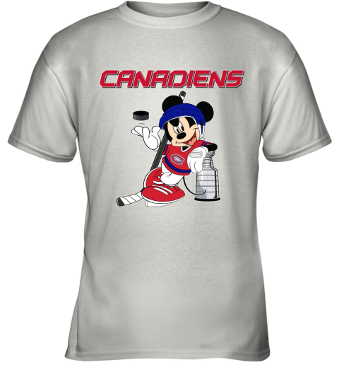 Mickey Montreal Canadiens With The Stanley Cup Hockey NHL Youth T-Shirt