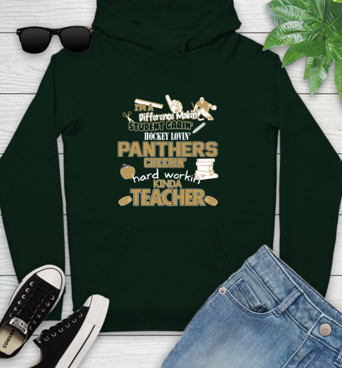 Florida Panthers NHL I'm A Difference Making Student Caring Hockey Loving Kinda Teacher Youth Hoodie 14