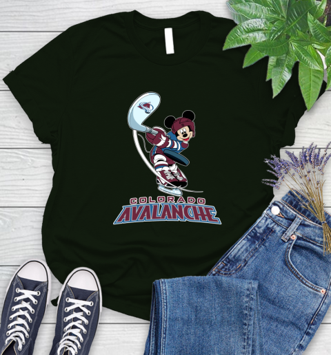 NHL Hockey Colorado Avalanche Cheerful Mickey Mouse Shirt Women's T-Shirt 6