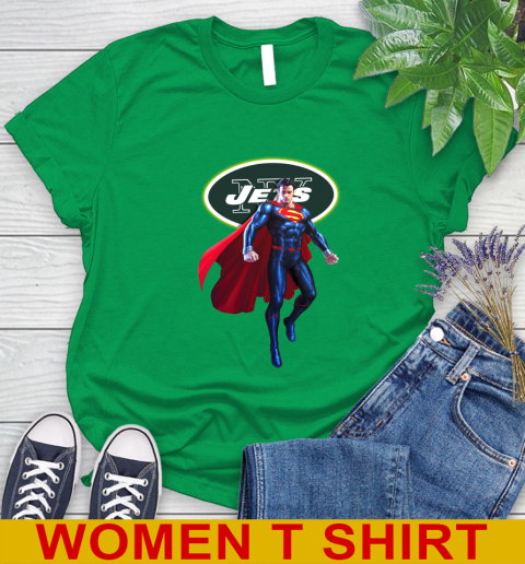 NFL Superman DC Sports Football New York Jets Women's T-Shirt 6