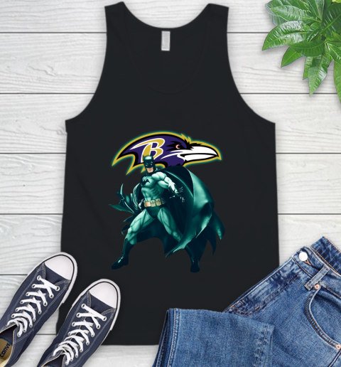 NFL Batman Football Sports Baltimore Ravens Tank Top 2