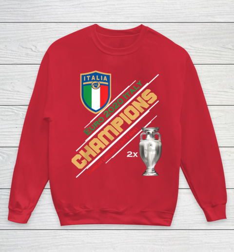 Italy Champions 2020 Euro Forza Azzurri Italia Football Youth Sweatshirt 7