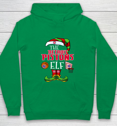 Detroit Pistons Christmas ELF Funny NBA Youth Hoodie 4