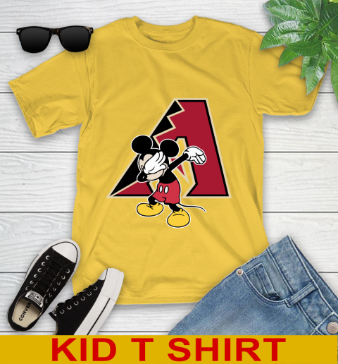 Arizona Diamondbacks MLB Baseball Dabbing Mickey Disney Sports Youth T-Shirt 9 Arizona Diamondbacks MLB Baseball Dabbing Mickey Disney Sports Youth T-Shirt - Image 9