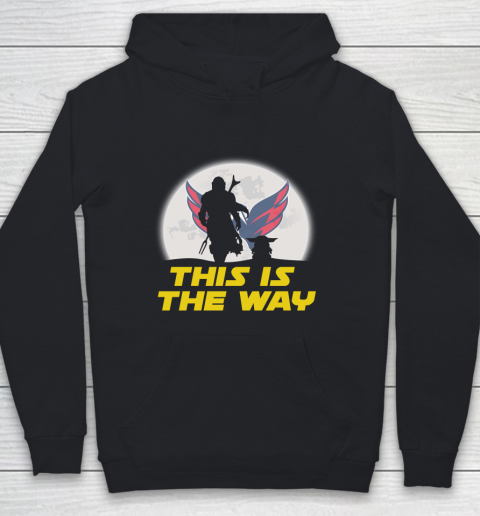 Washington Capitals NHL Ice Hockey Star Wars Yoda And Mandalorian This Is The Way Youth Hoodie